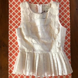 NWT JOA White Lace Top Size Small